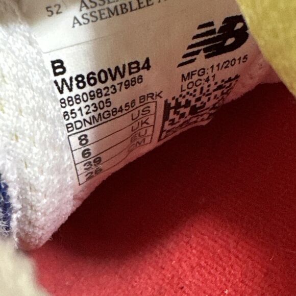 New Balance 860 V4 Running Shoes Women’s Size 8B Multicolor W860WB4 Made In USA - Picture 10 of 10